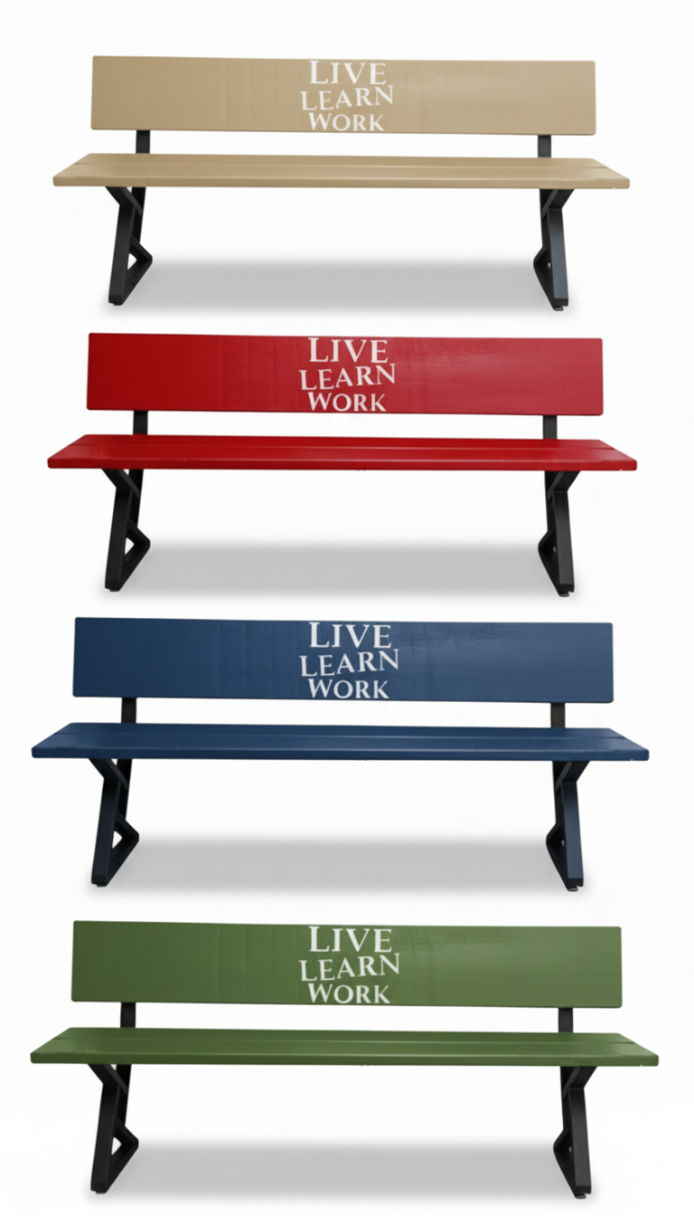 Engraved Wood Bench - My Store