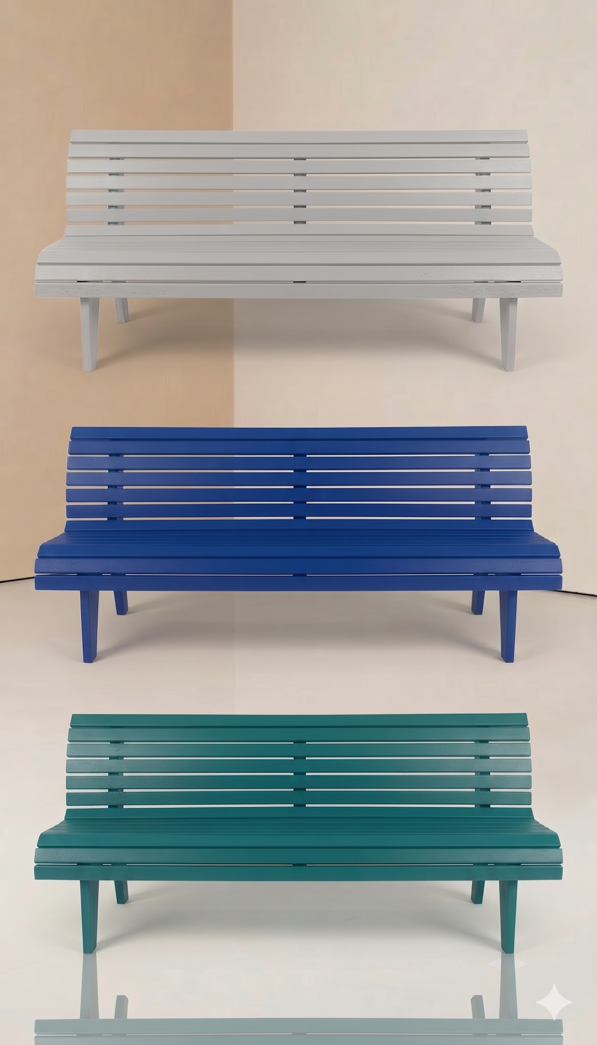 Handcrafted Solid Wood Contour Bench