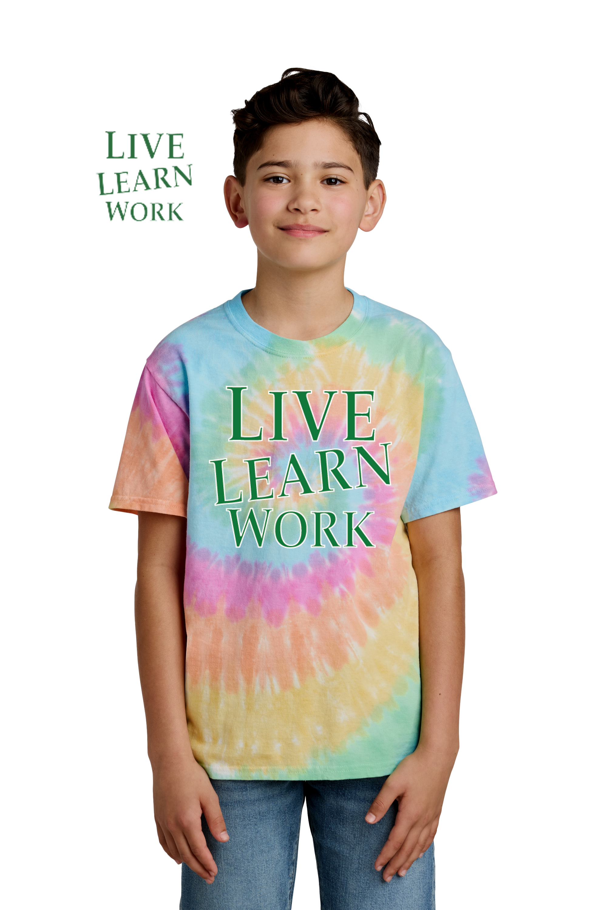 Live Learn Work Pastel Tie Youth - My Store