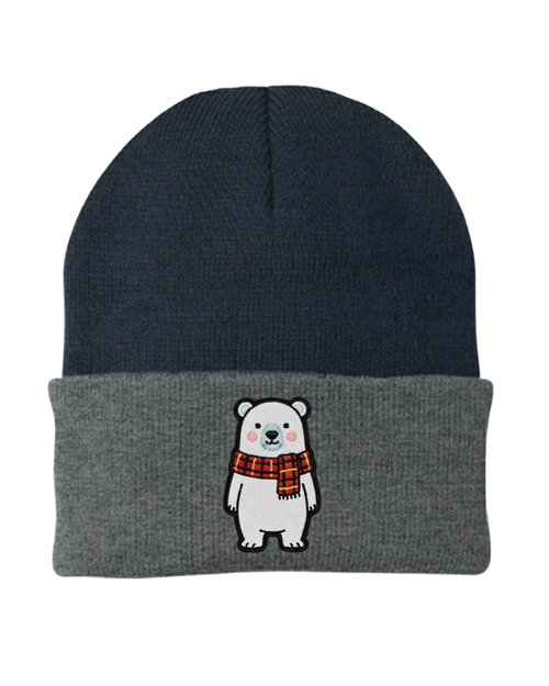 Christmas Cheer Polar Bear Knit Hat - Cozy Holiday Beanie