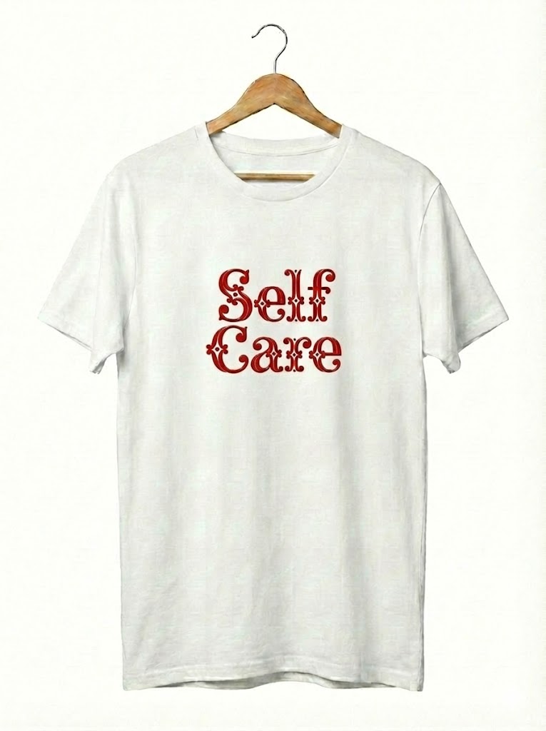 Vintage "Self Care" Script Graphic Tee